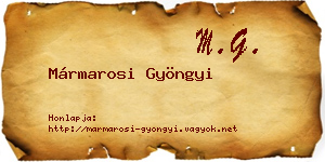 Mármarosi Gyöngyi névjegykártya